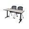 Cain Rectangle Tables > Training Tables > Cain Training Table & Chair Sets, 66 W, 24 L, 29 H, Maple MTRCT6624PL23BK - alternate 1
